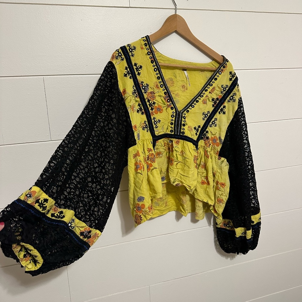{Free People} Boogie Nights Boho Top size medium